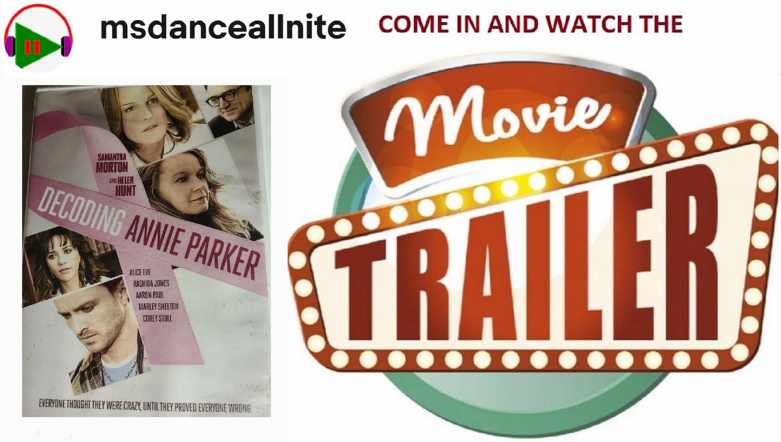 Decoding Annie Parker [2013] (DVD,2014,Widescreen) Helen Hunt,Breast Cancer,NEW!