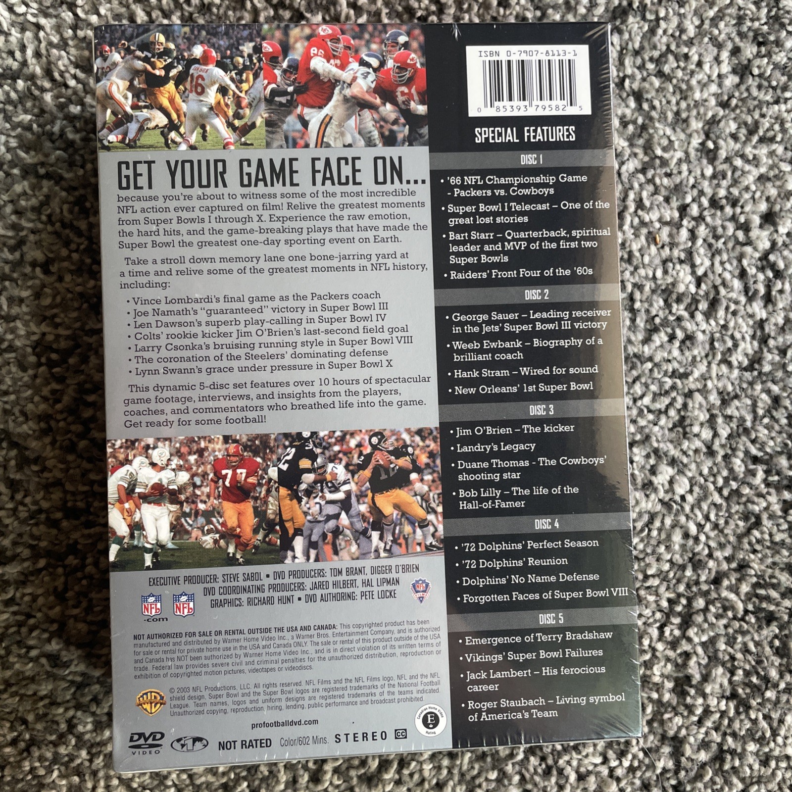 Super Bowl I-XL Sealed Collector’s Set 20 DVDs. NFL Football NFL Films