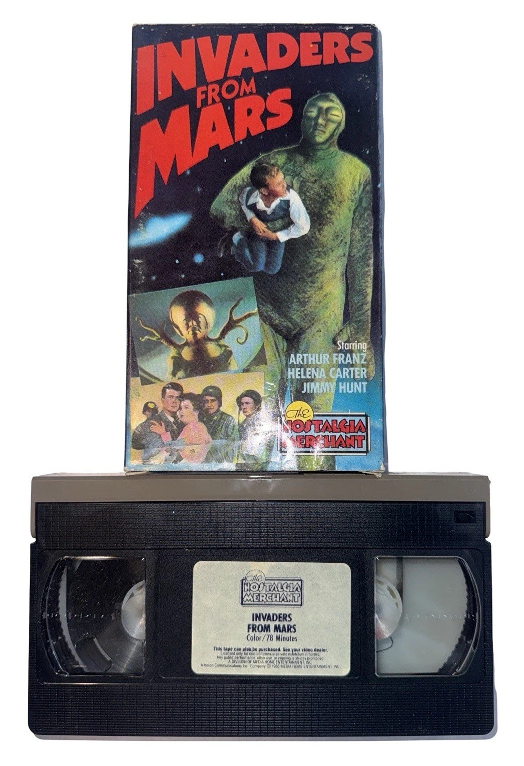 Invaders From Mars VHS 1985 Nostalgia Merchant Sci Fi Horror Vintage Scary Movie