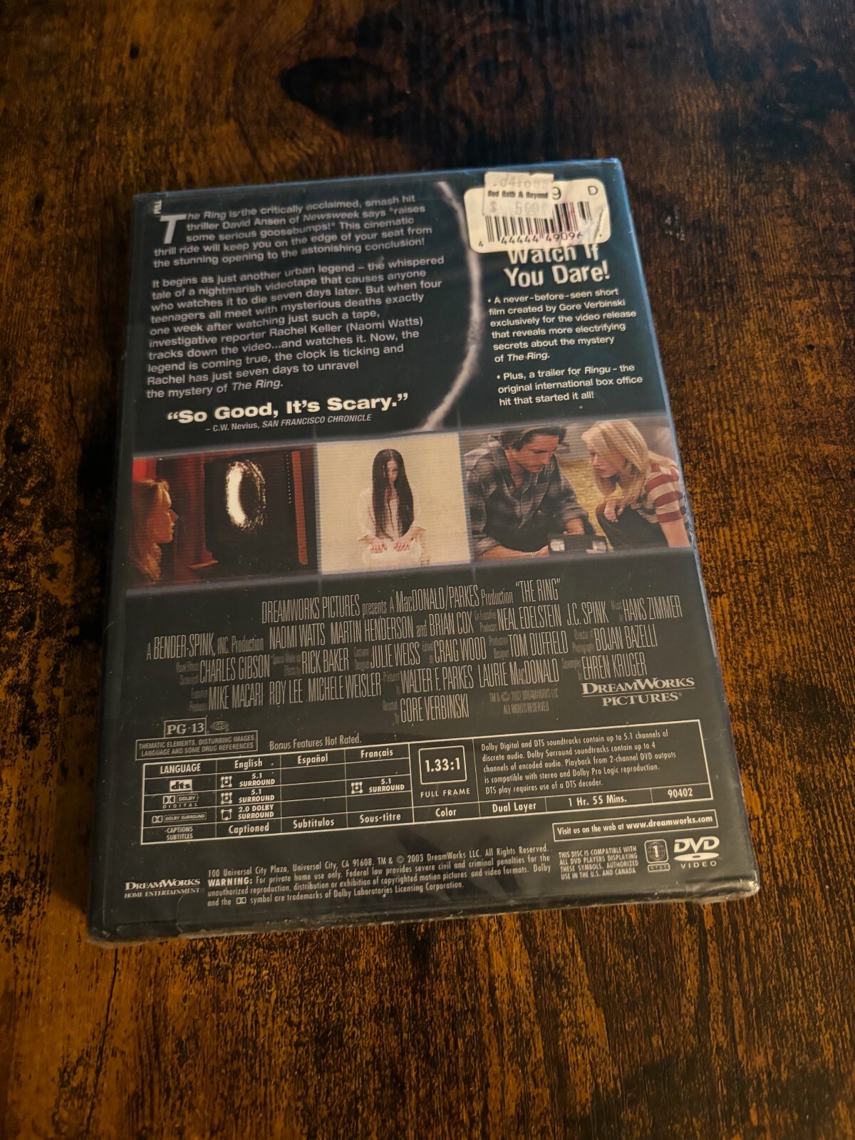 The Ring (DVD, 2003, Full Screen) NEW SEALED