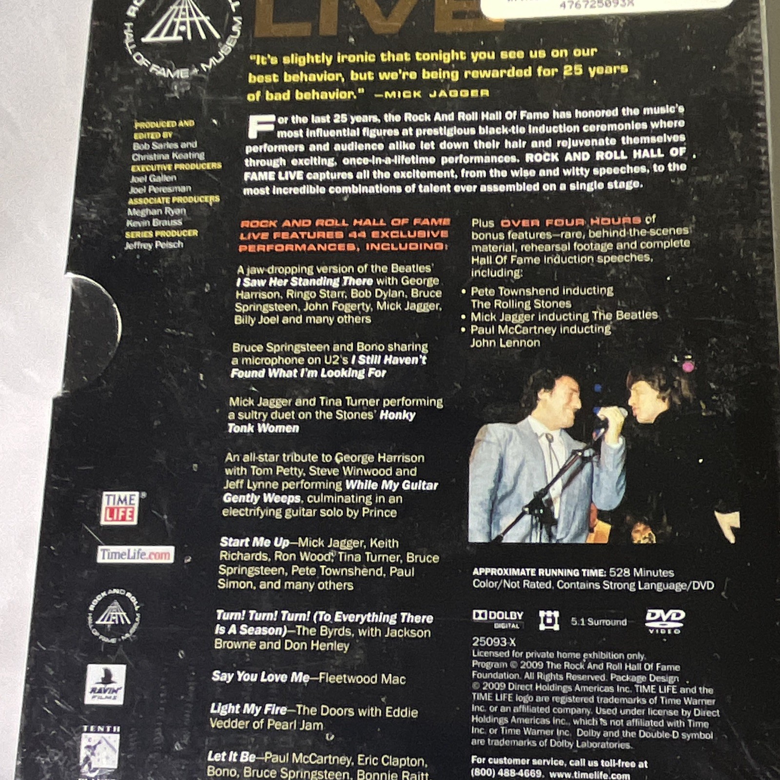 Time Life Rock and Roll Hall of Fame + Museum Live DVD 2009 528 Min BTS