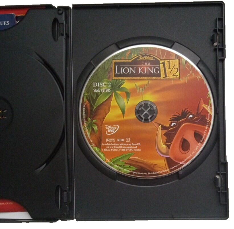 The Lion King 1 1/2, Two DVD Set, Walt Disney, Plus Bonus Features, 2004, 77 Min