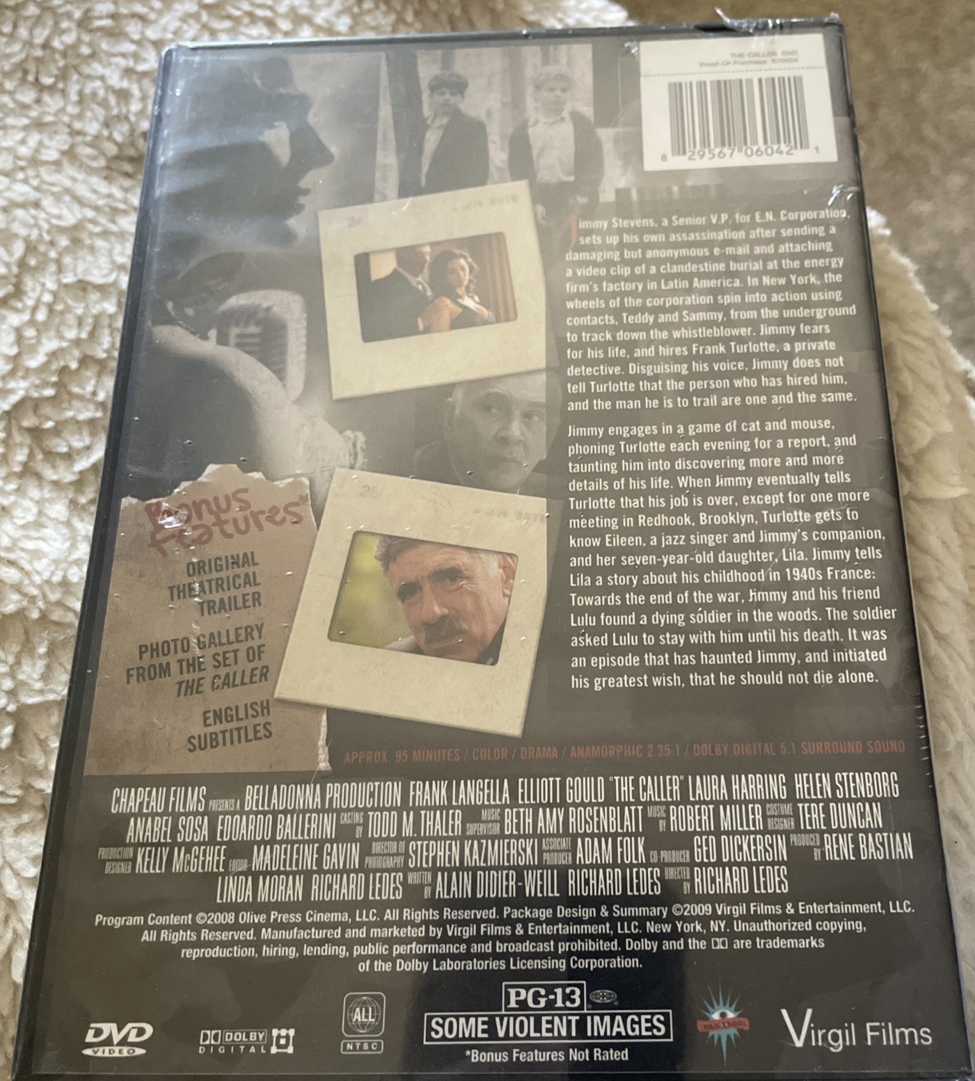 The Caller (DVD, 2009) Sealed 829567060521 Elliot Gould Frank Langella