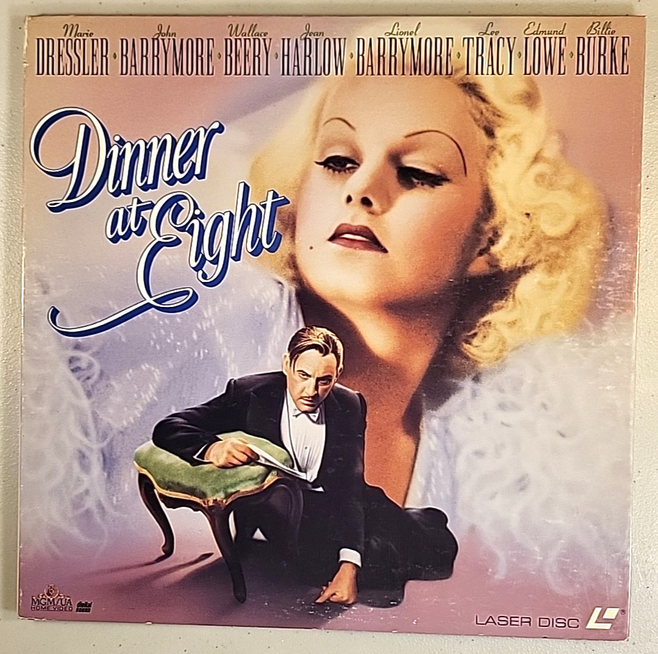 Dinner at Eight (1933 film) *LASERDISC, VG close to LN* Jean Harlow, Barrymore