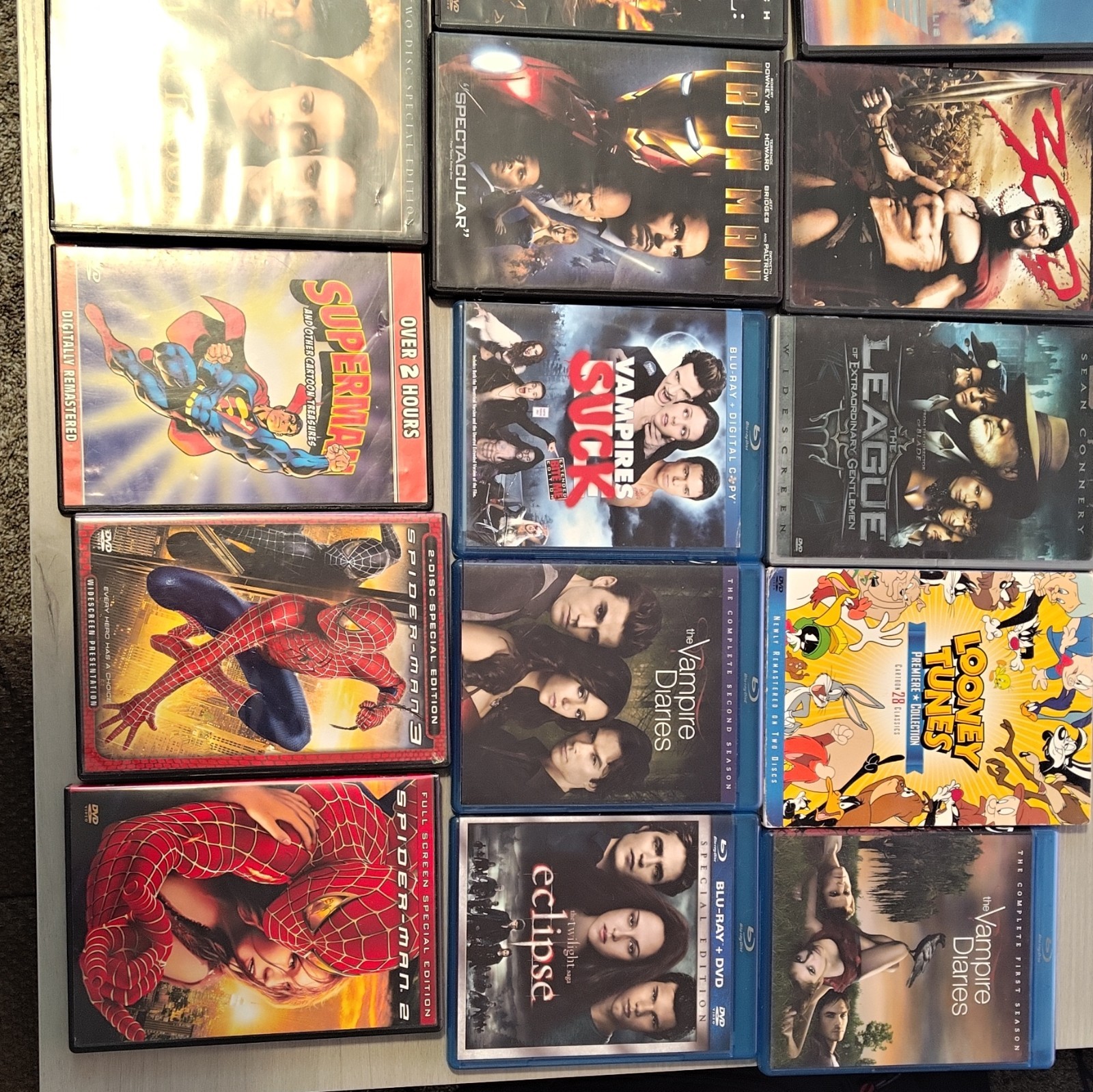 Mixed Movie Lot DVDs & Blu-ray Discs: Top Gun, A-Team, Twilight, Spider-Man