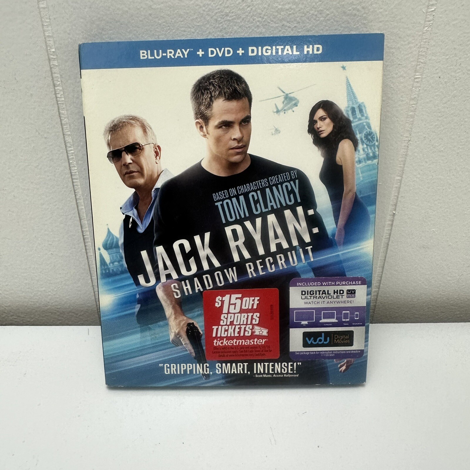 Jack Ryan: Shadow Recruit Blu-ray DVD 2014 Movie Kevin Costner Chris Pine