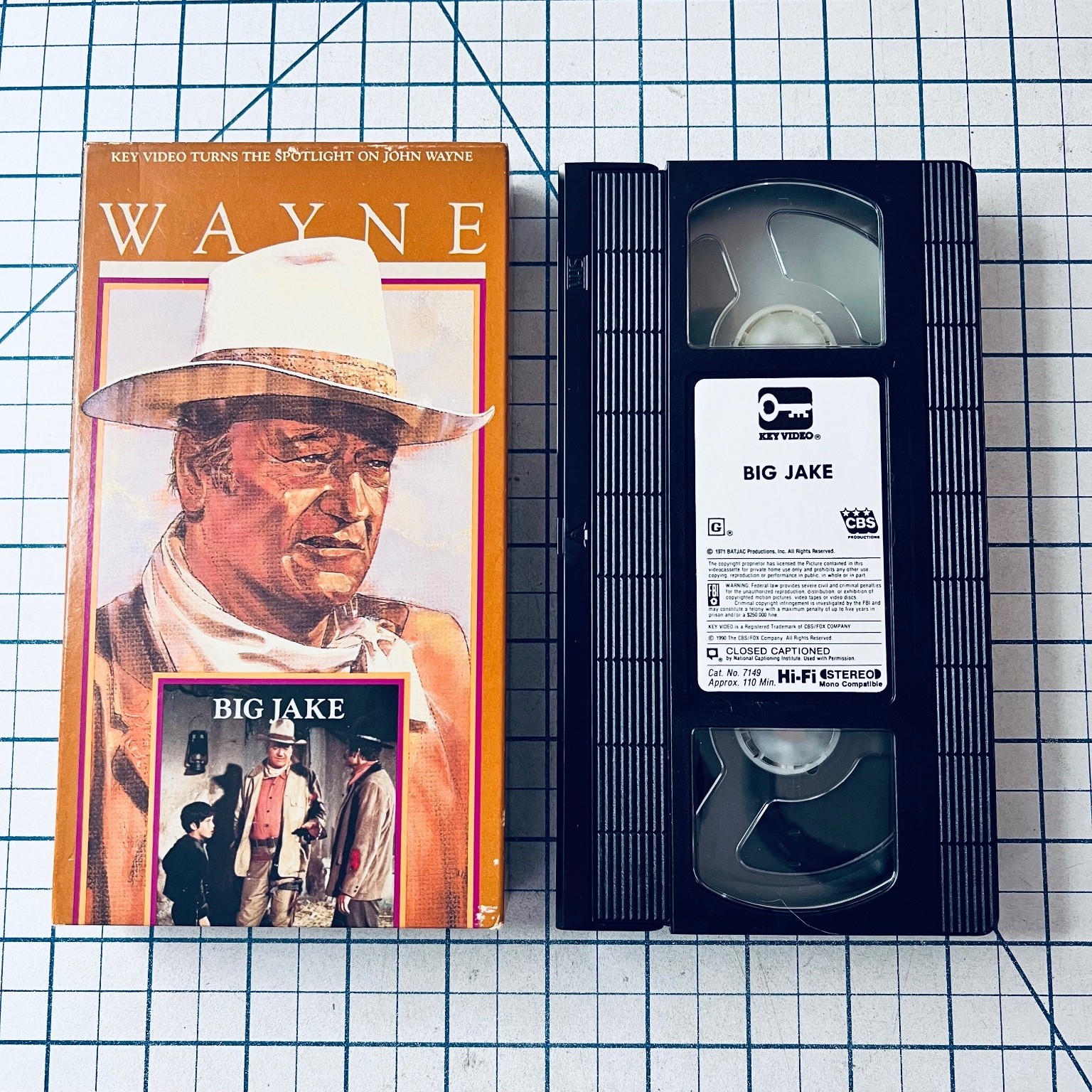 Big Jake VHS 1971 Western Action John Wayne Key Video HI-FI Stereo USED