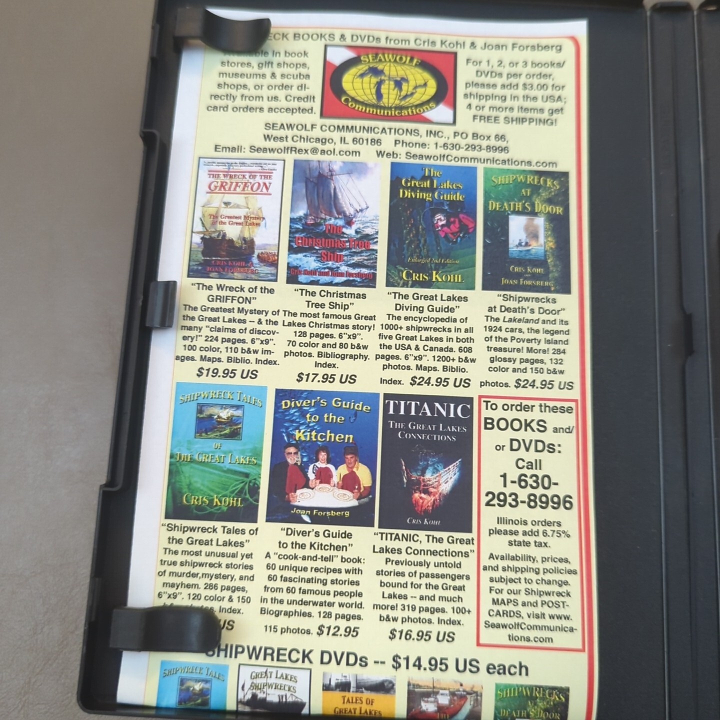 The Wreck Of The Griffon. The Greatest Mystery Of The Great Lakes. 2015 DVD 115