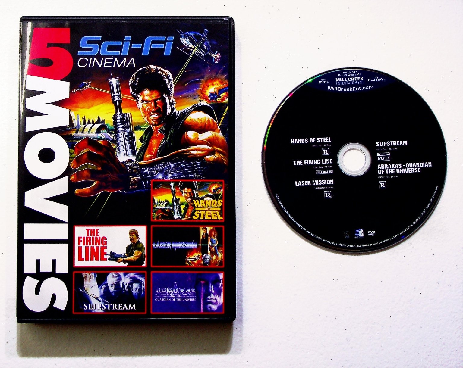5 Sci-Fi Movies Collection DVD (1986-1990) Hands of Steel, Mark Hamill, Brandon