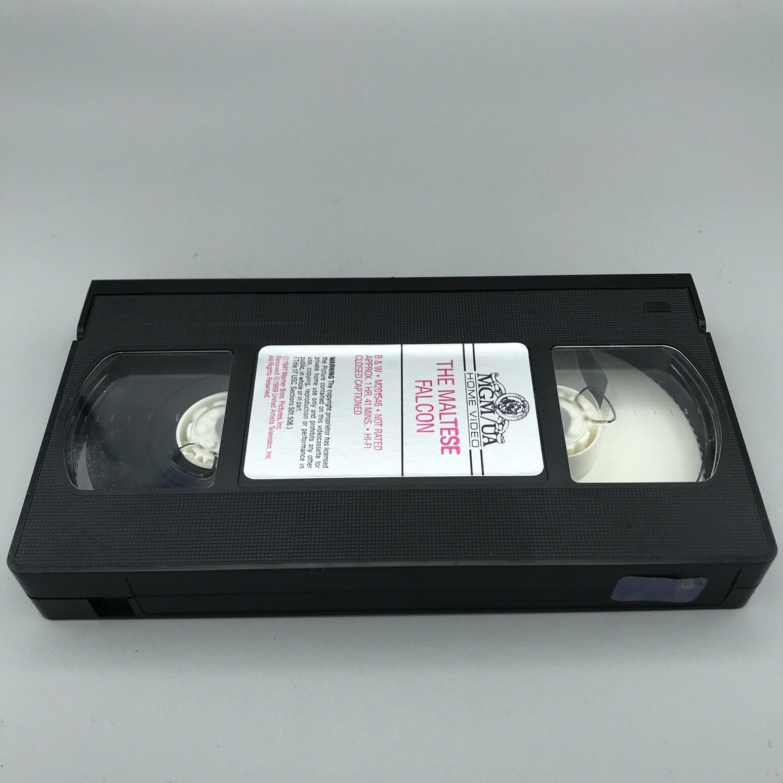 Lot of 4 Vintage Humphrey Bogart VHS Maltese Falcon, African Queen, Casablanca +