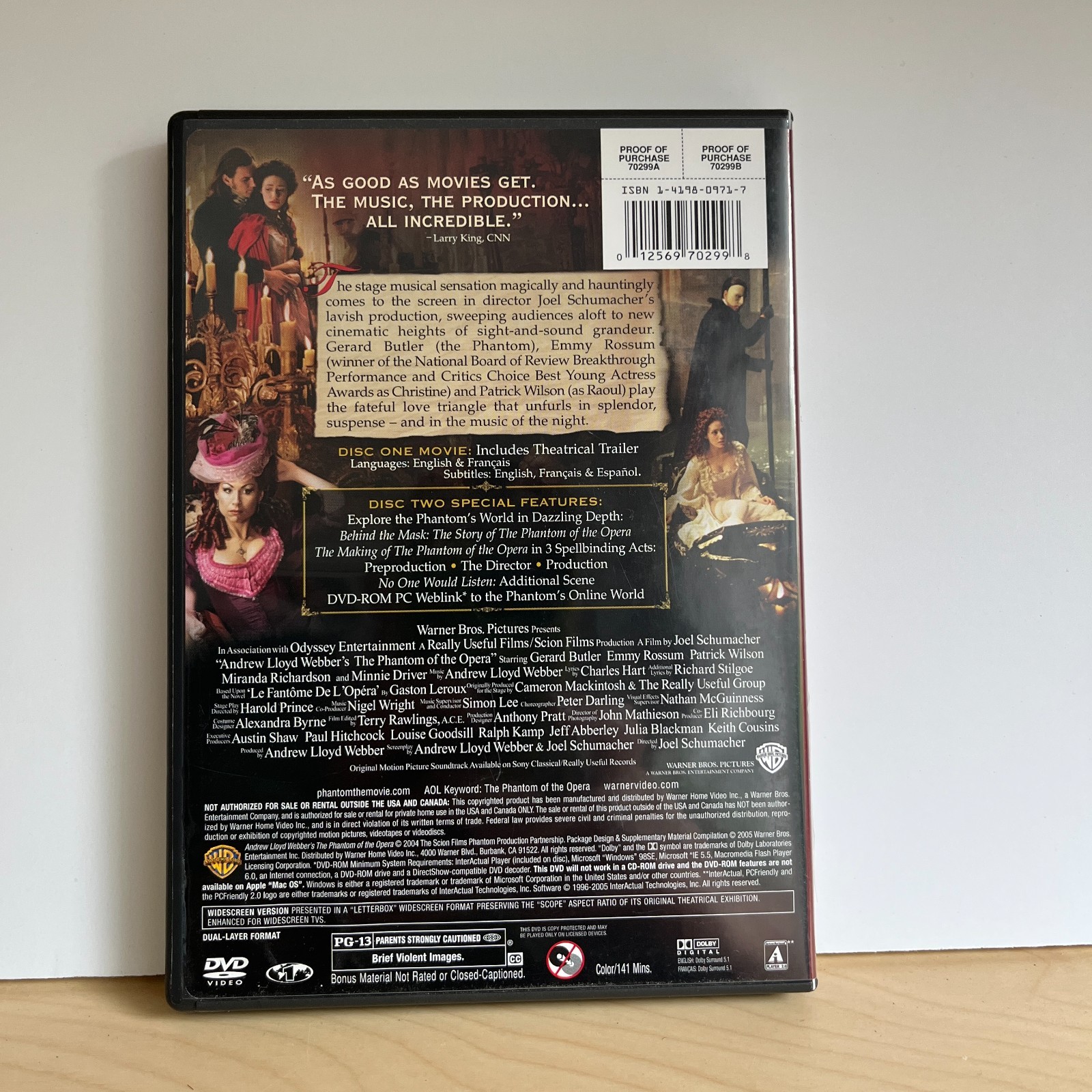 The Phantom of the Opera (DVD Two-Disc Special Edition, 2004)