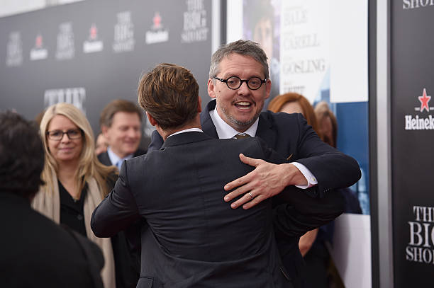 Brad Pitt director Adam McKay at the premiere of The Big Short at – Old Photo