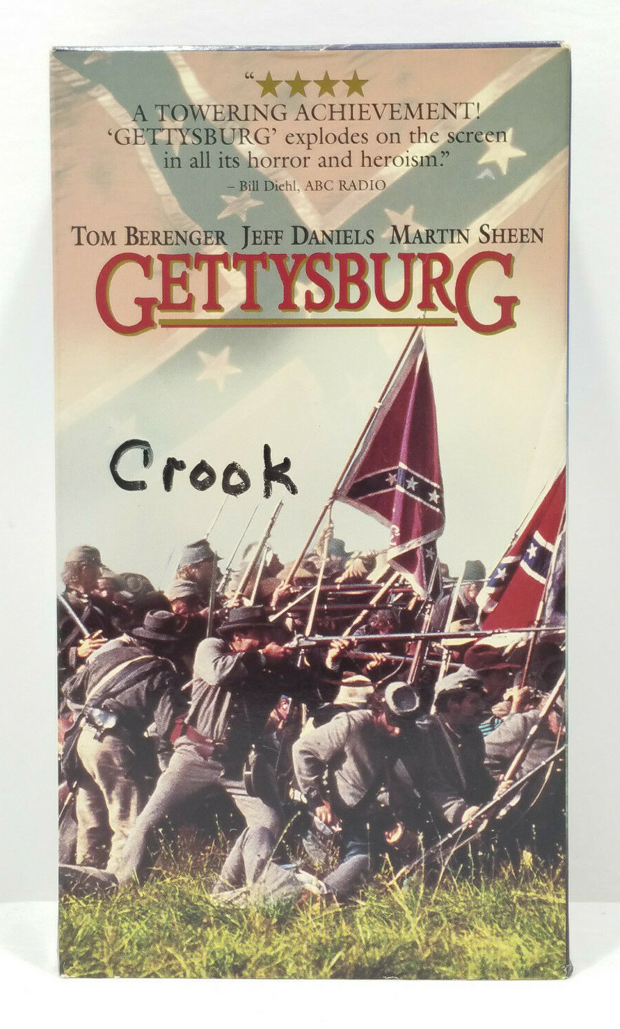 Gettysburg (VHS, 1994, 2-Tape Set) Jeff Daniels Tom Berenger TESTED WORKS