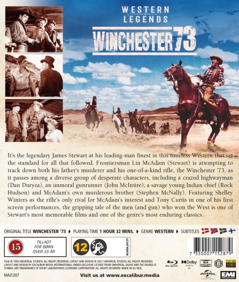 WINCHESTER ’73 (1950) James Stewart Blu-Ray BRAND NEW (USA Compatible)