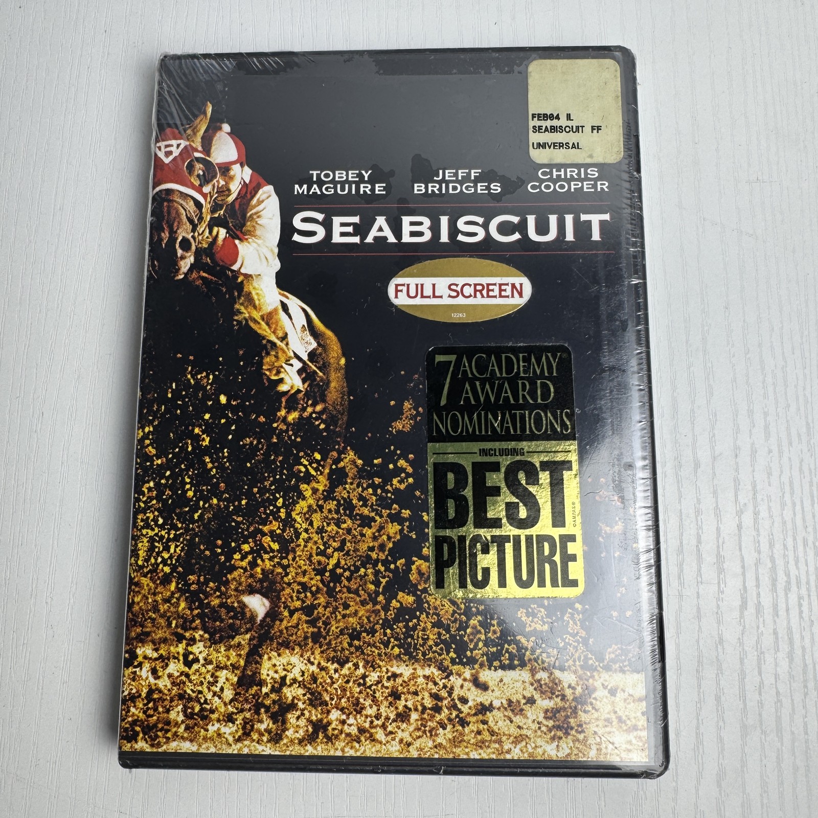Seabiscuit DVD Full Screen Tobey Maguire Jeff Bridges Universal New Sealed