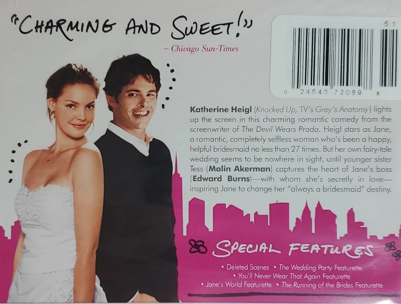 27 Dresses Movie DVD Sealed Promo 111 Minute Video 2008 Full Screen