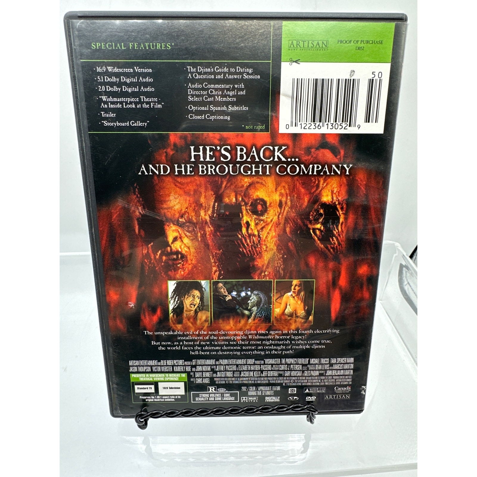 Wishmaster 4 the Prophecy Fulfilled DVD Movie Rated R 92 Minutes Entertainment