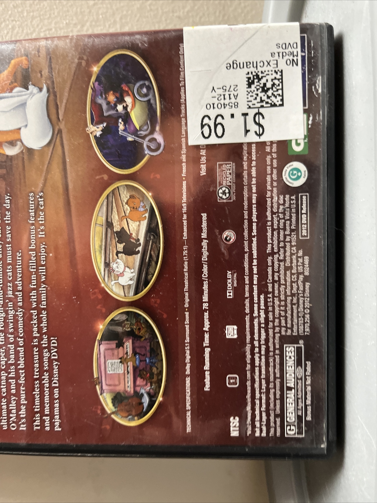The Aristocats (DVD, 1970)