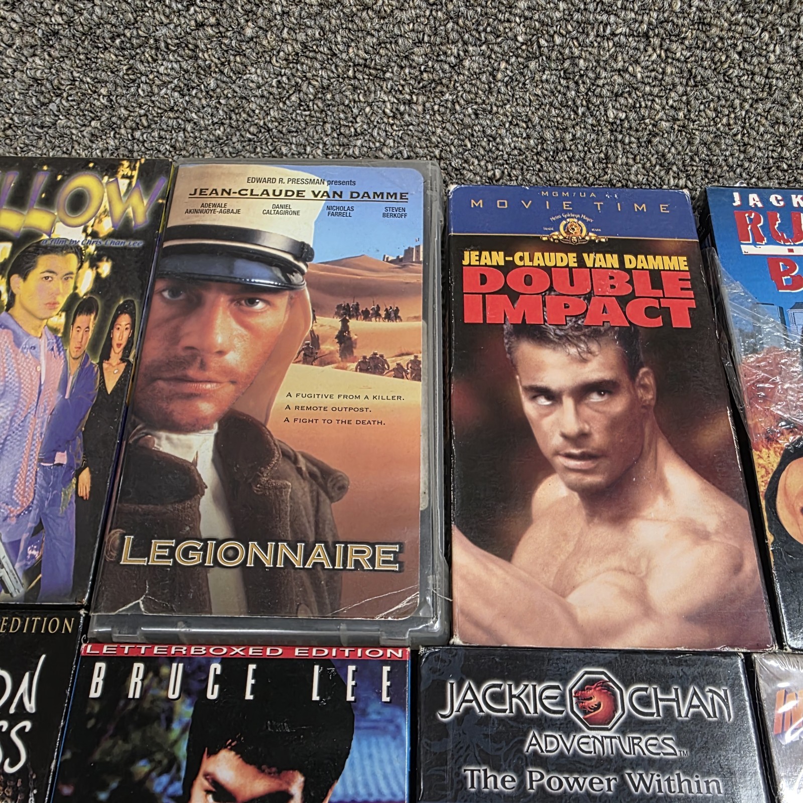 Vintage VHS Movie Lot ( Martial Arts ) Bruce Lee, VAN DAMME, JACKIE CHAN….