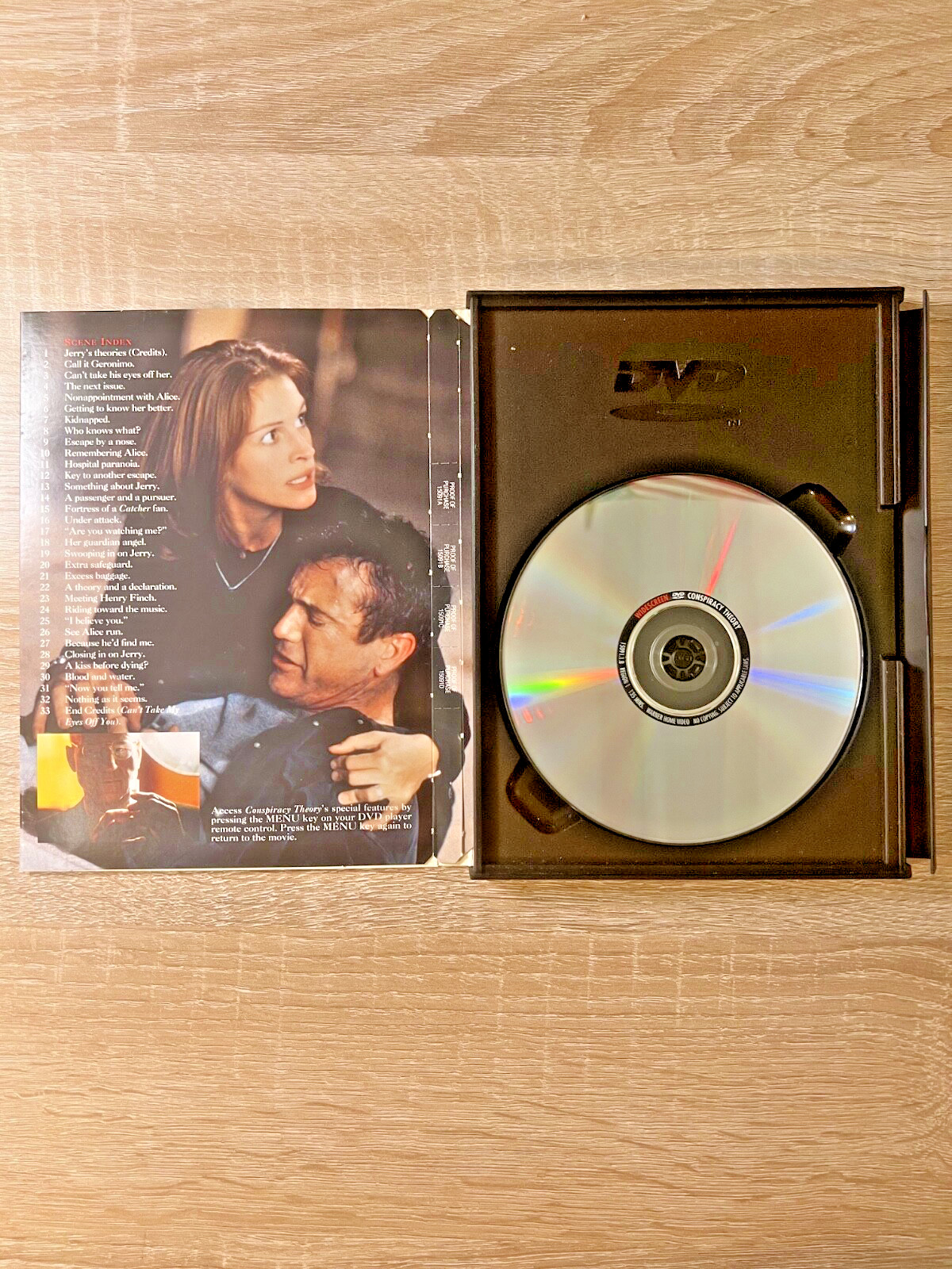 Conspiracy Theory DVD Mel Gibson Julia Roberts 1997 Movie Action Thriller 90’s
