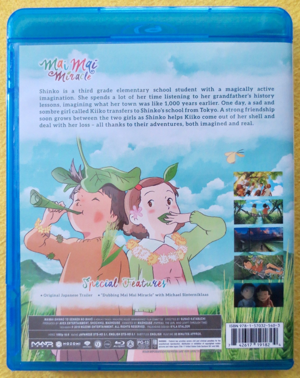 Mai Mai Miracle movie Blu-ray 2019 Nozomi Entertainment disc unscratched