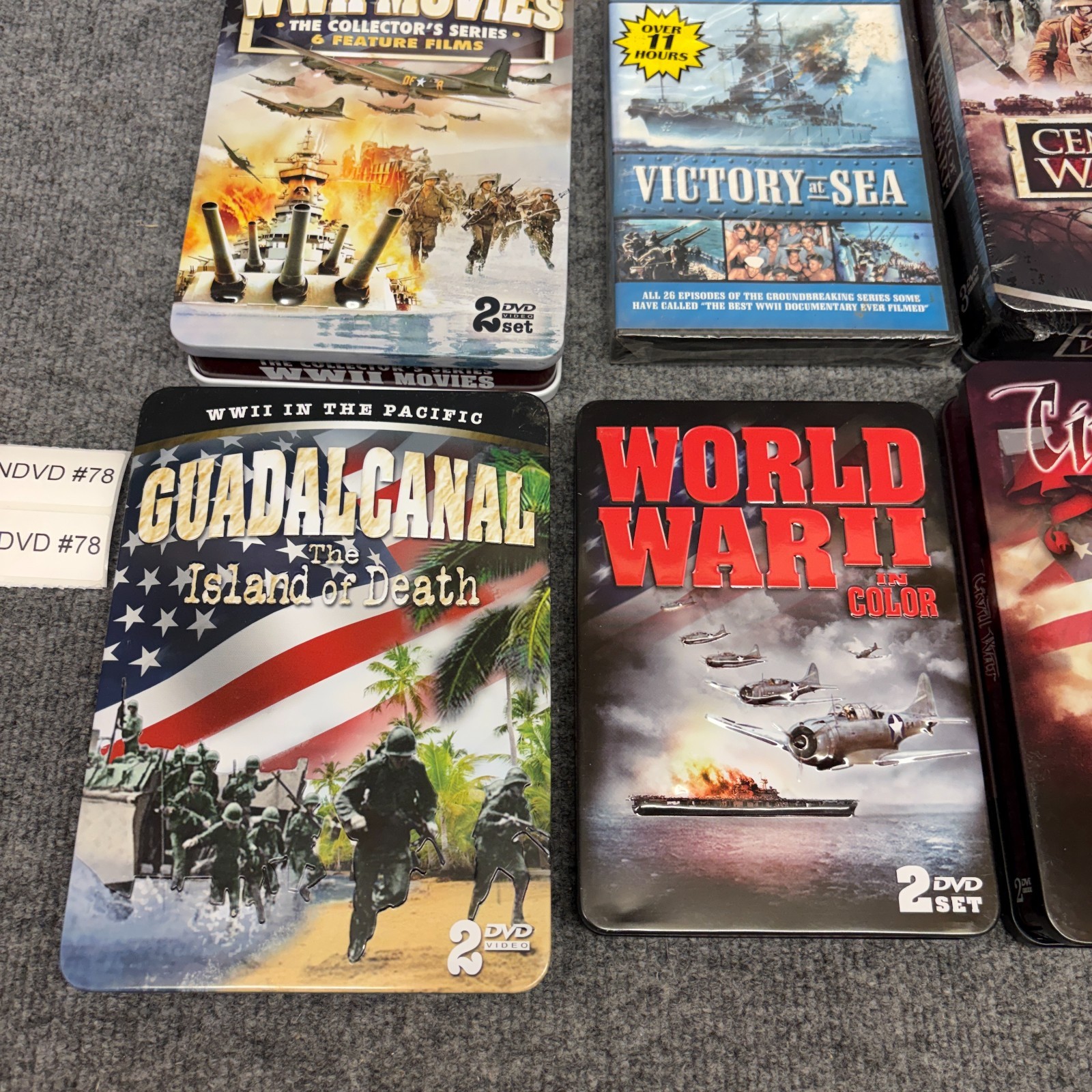 WWII Vietnam War DVD Lot D Day Civil War Korea Documentary Box Set Battles Pearl