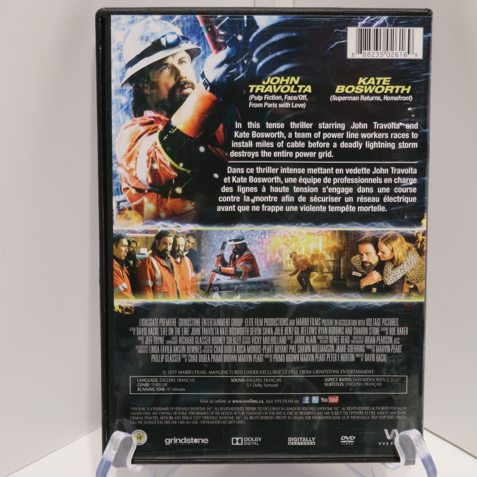 Life On The Line DVD 2017 John Travolta Kate Bosworth Sharon Stone Thriller