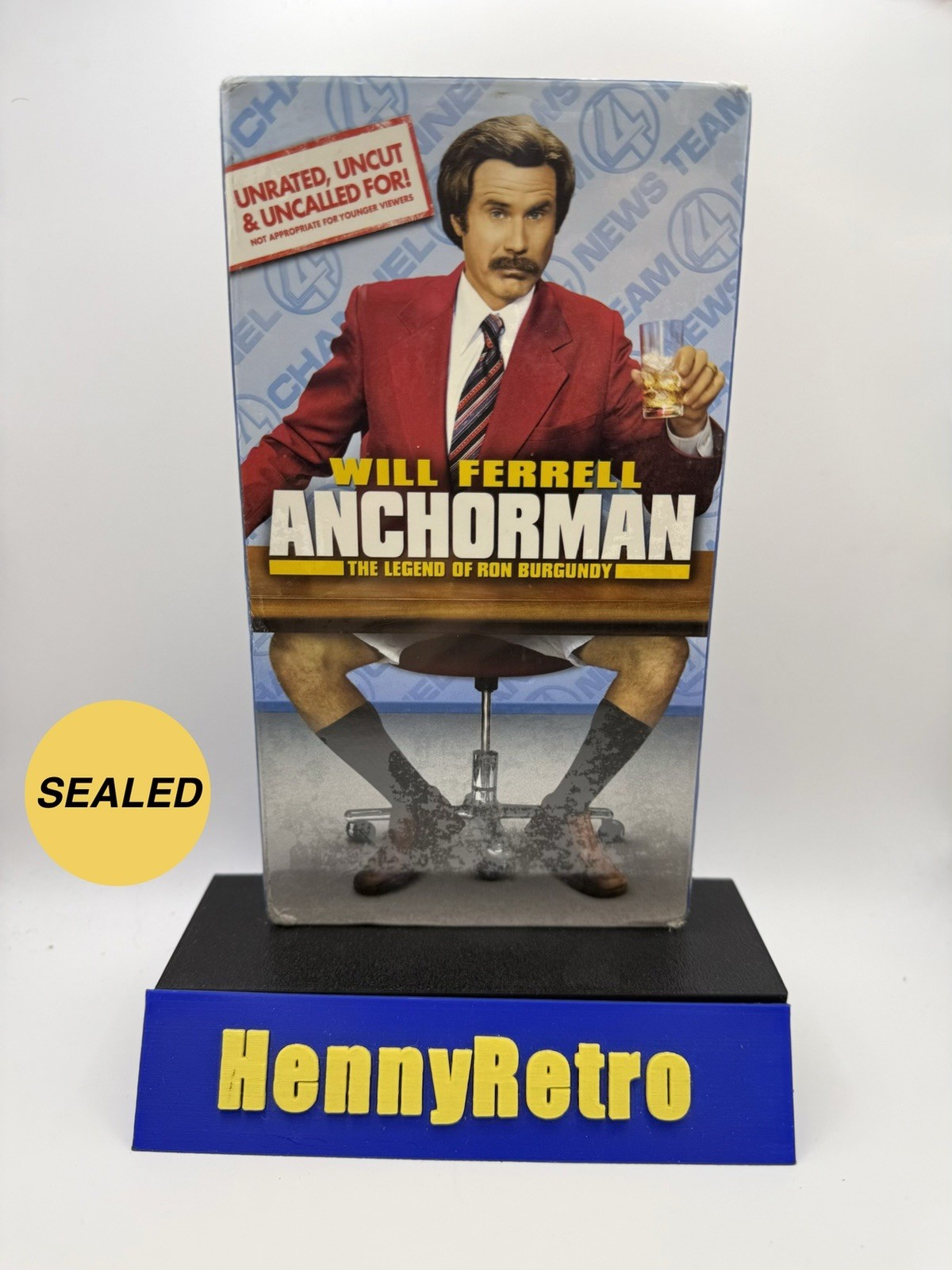 Anchorman The Legend of Ron Burgundy SEALED VHS 2004 Unrated Late Release Comedy