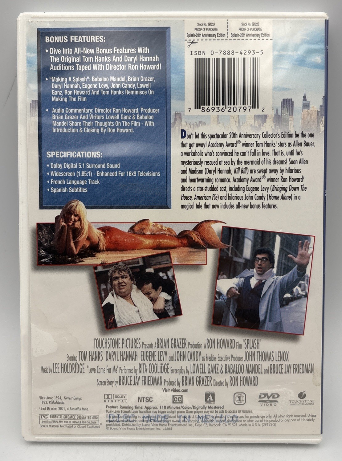 John Candy 4 Movie Lot- Planes Trains & Automobiles, Uncle Buck, Splash & 1 more