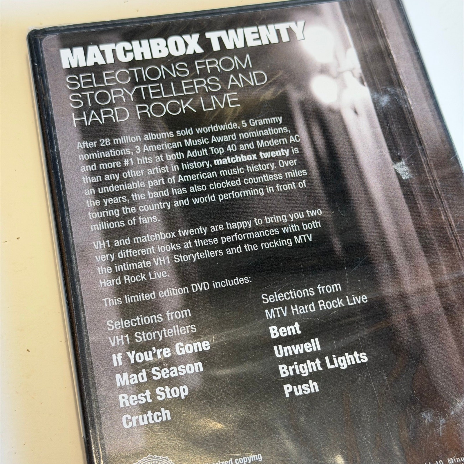 Matchbox Twenty Storytellers Hard Rock Live DVD Sealed VH1 Concert