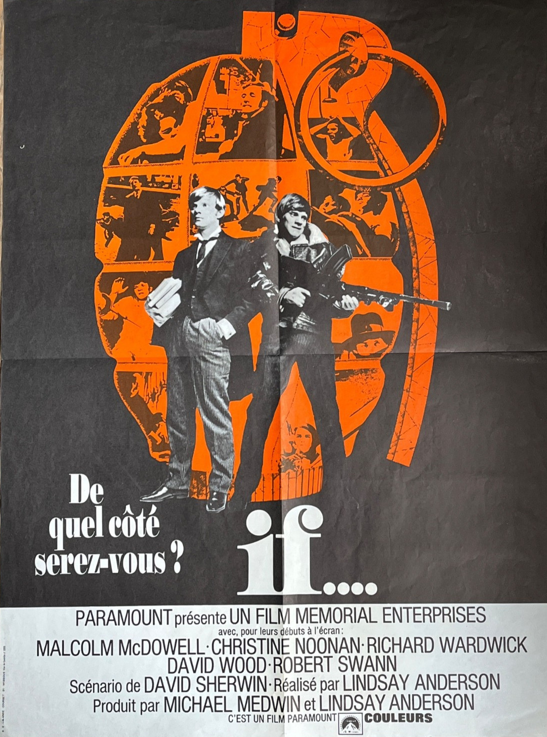 IF movie poster vintage Dir: Lindsay Anderson French poster version 1968 rare