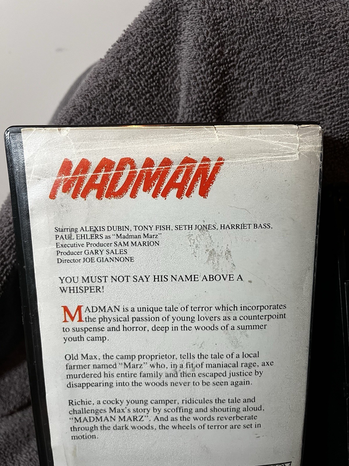 MADMAN “Marz” VHS 1981 Thorn EMI TVB 1733 Paul Ehlers Horror Slasher Ex-Rental