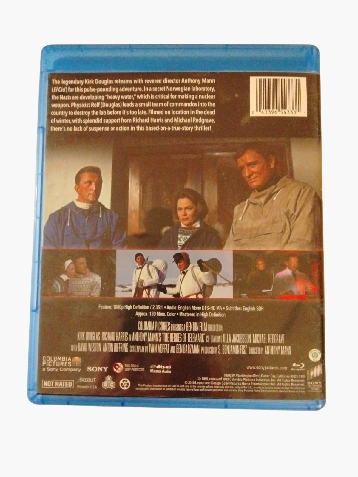 The Heroes Of Telemark BluRay Movie Kirk Douglas Richard Harris 1965
