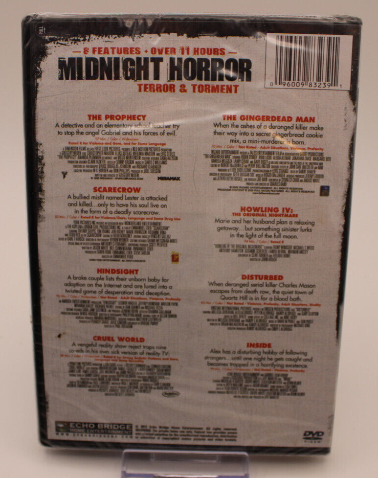 Midnight Horror Collection DVD 2012 2-Disc Terror & Torment. New and Sealed.