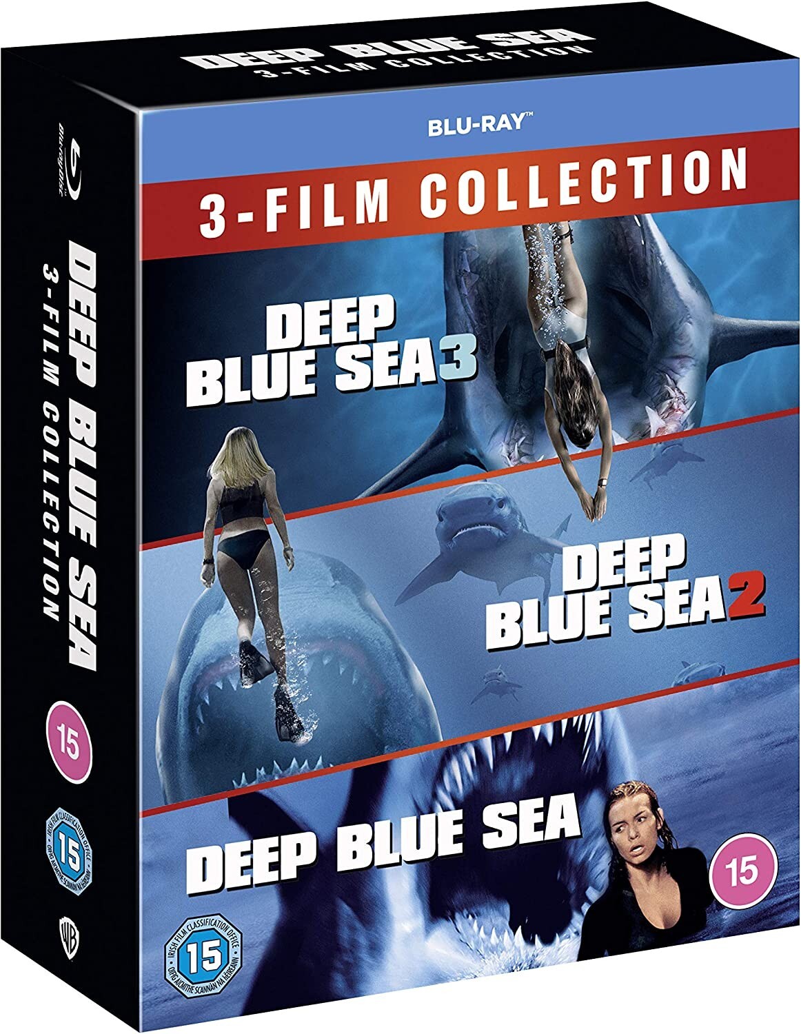 DEEP BLUE SEA 1-3 Trilogy Three Movie Collection Blu-Ray Set NEW USA Compatible
