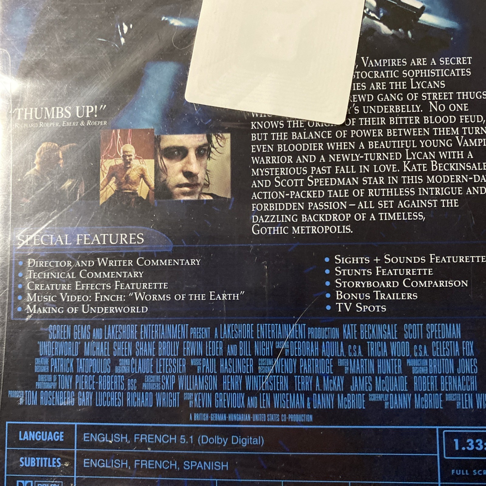 Underworld Special Edition (DVD, 2003, Full Screen) New Factory Sealed