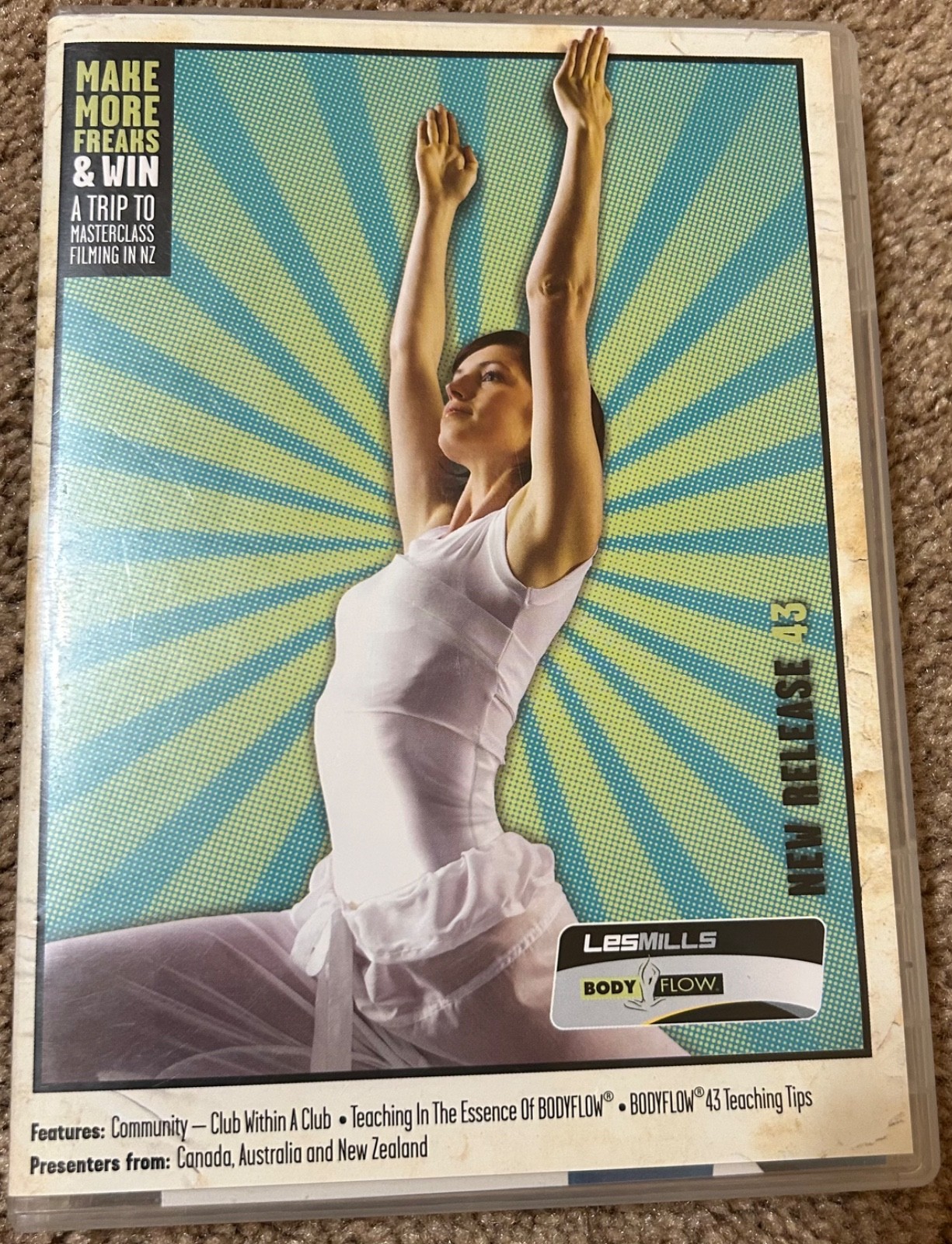 Les Mills BodyFlow Release 43 DVD, CD, Notes Body Balance Flow Yoga Workout
