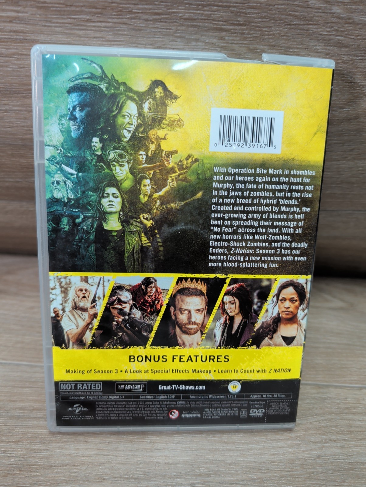 Lot of 3 Z-NATION Seasons 1, 2, 3 (1-3) DVD Syfy ZOMBIE TV Show Zombies