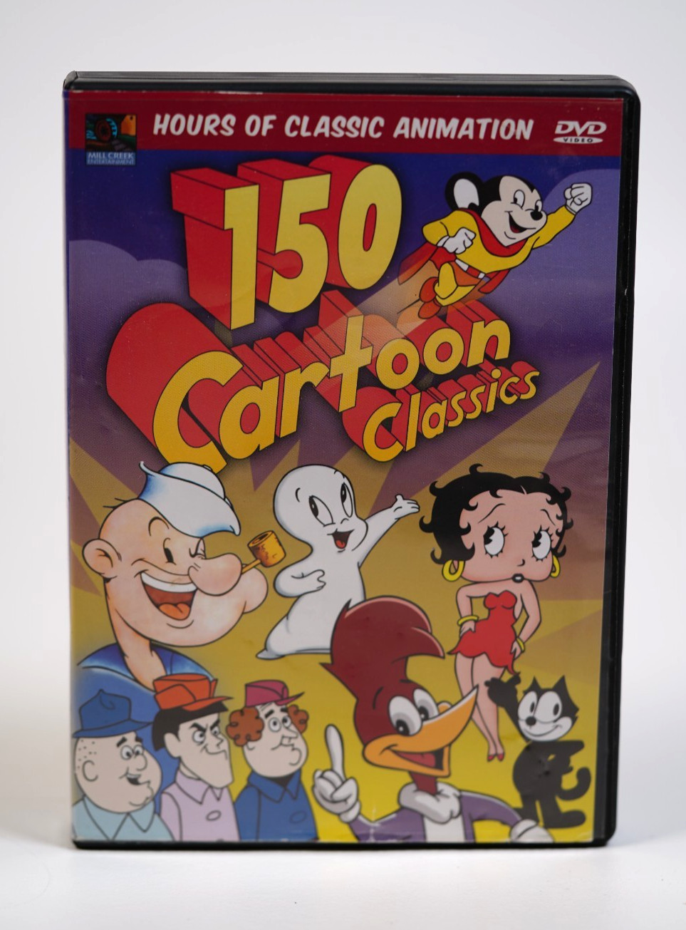 150 Cartoon Classics (DVD, 2006, 3-Disc Set) Popeye Betty Boop Casper Felix
