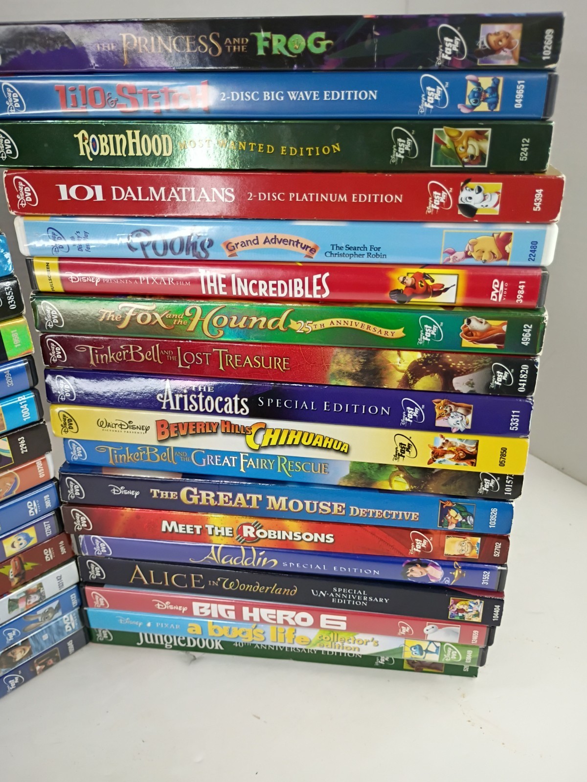 Lot Of Kids Disney DVDs Up Mulan Nemo Dragon Fantasia Lilo Pooh Tinkerbell Alice