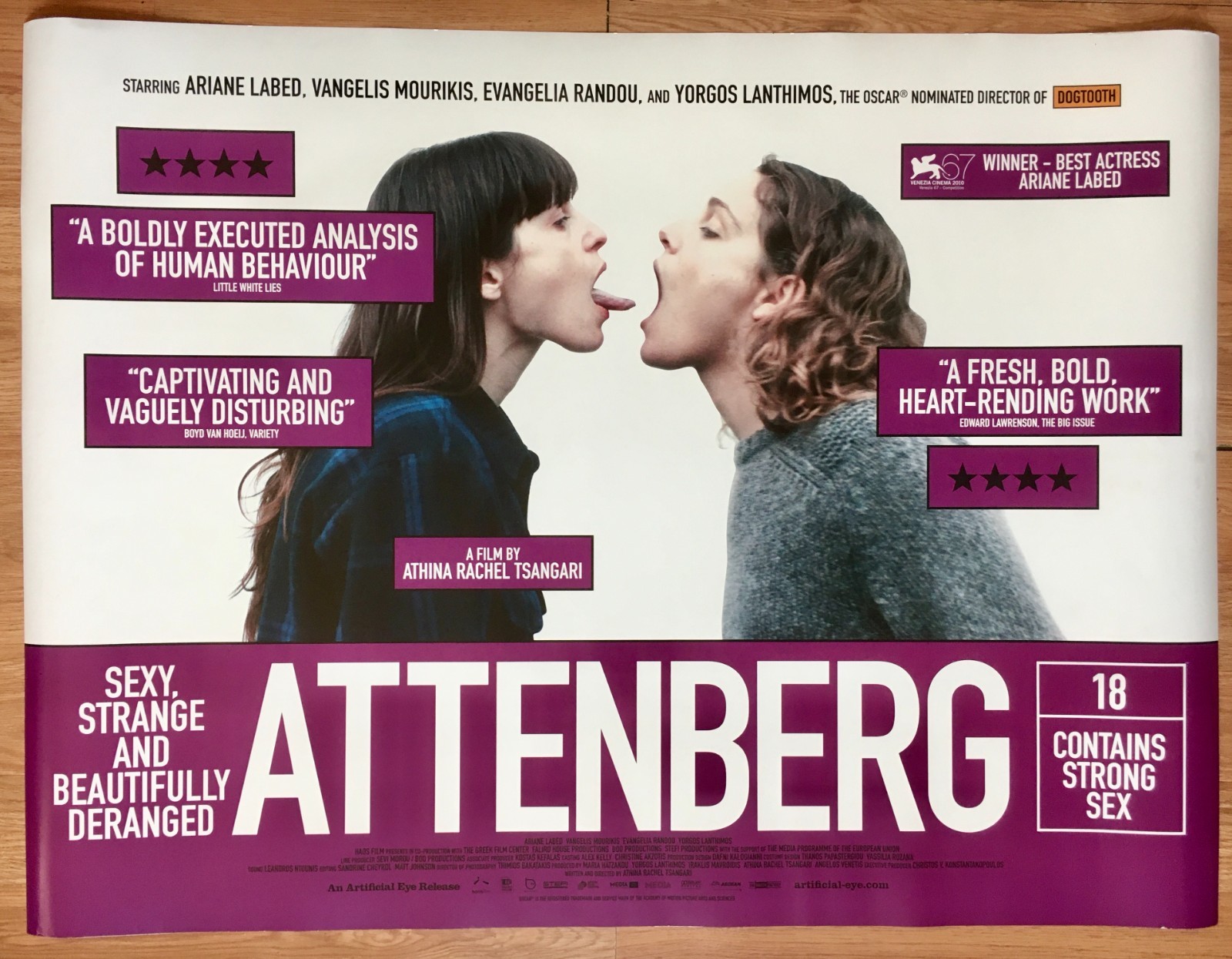 ATTENBERG (2010) – Athina Rachel Tsangari YORGOS LANTHIMOS UK Quad Fim Poster