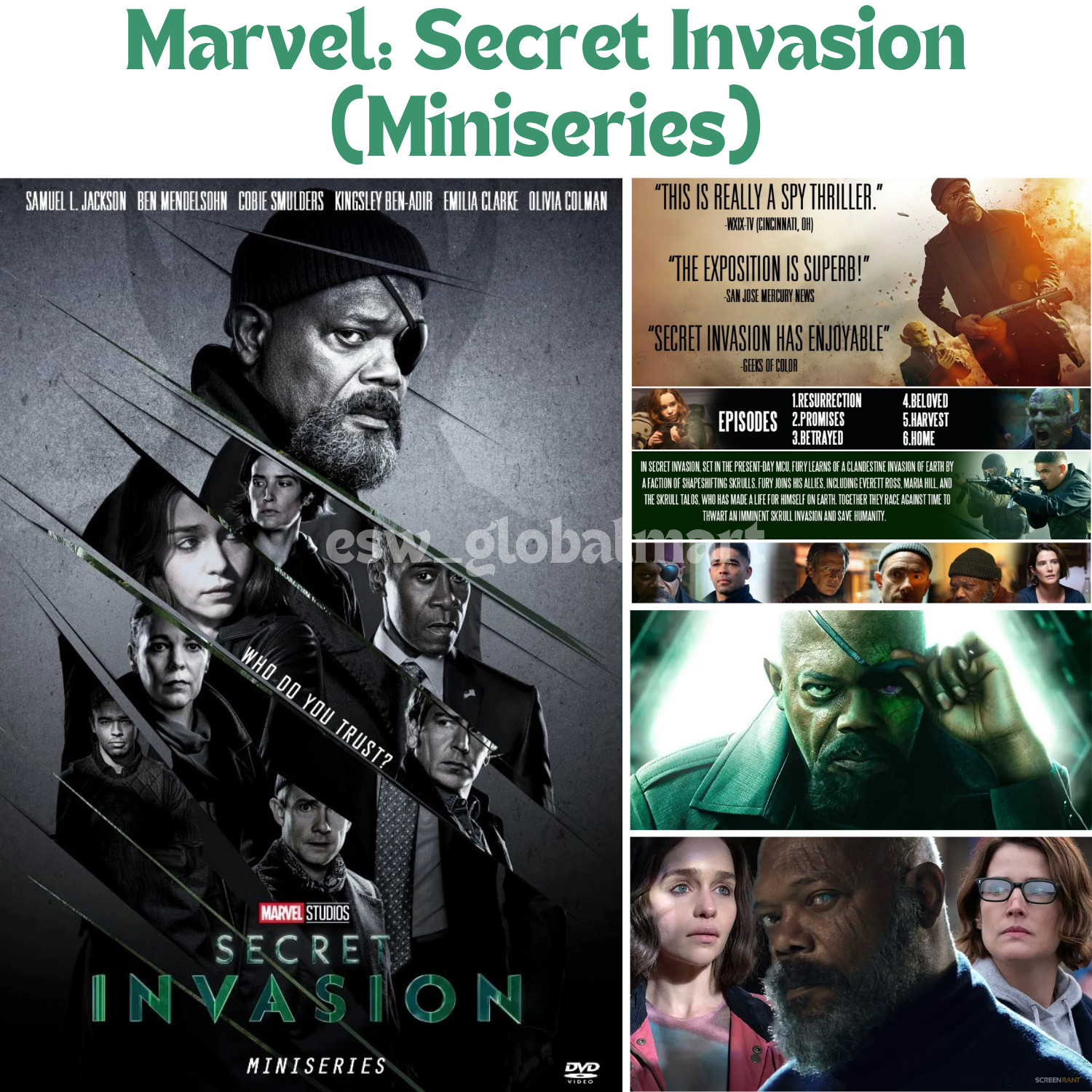 Secret Invasion (Season 1) | Custom DVD |Marvel Superhero Sci Fi Miniseries 2023