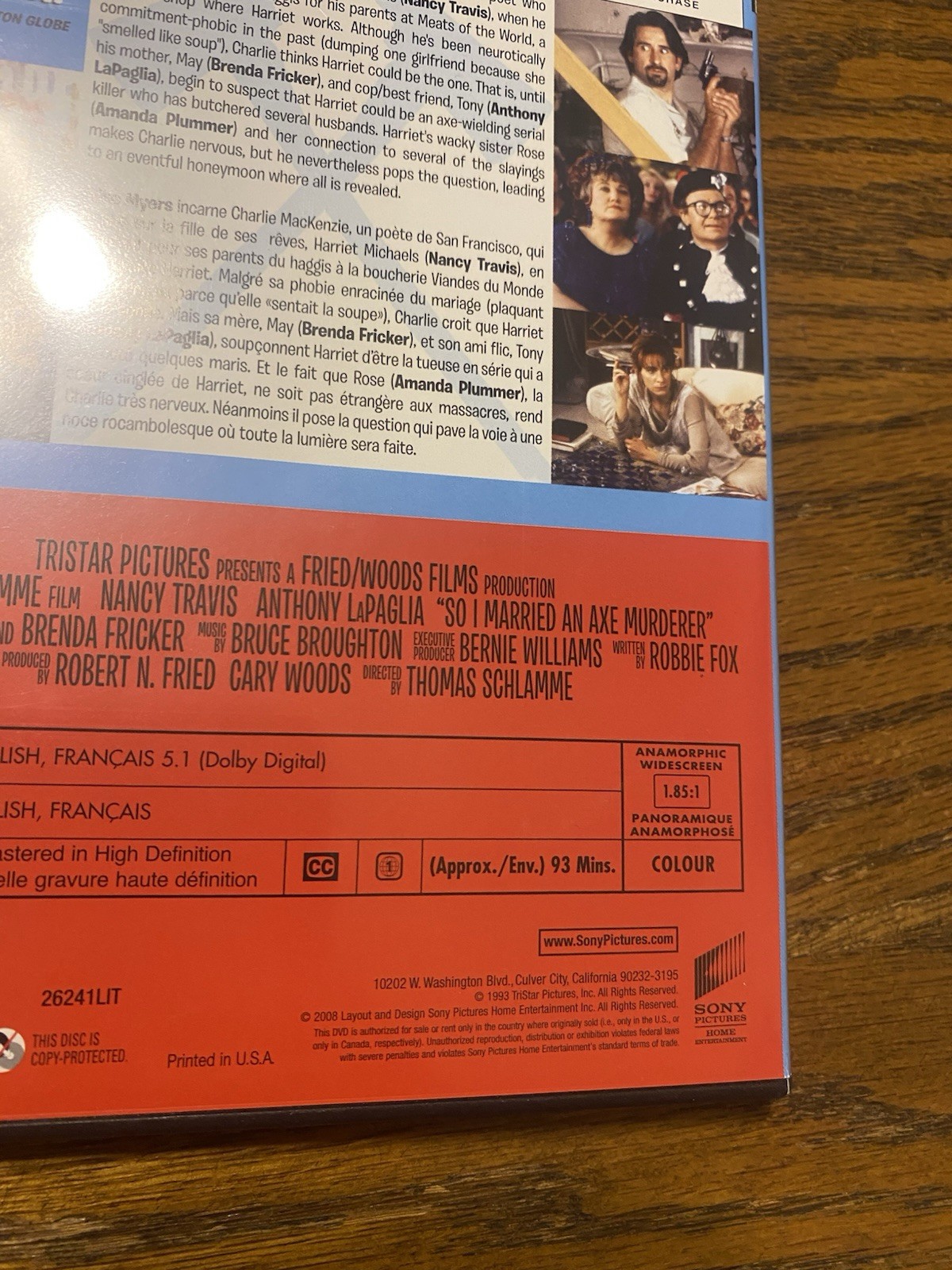 So I Married an Axe Murderer (DVD, 1993 Canadian) Mike Myers Nancy Travis Rare