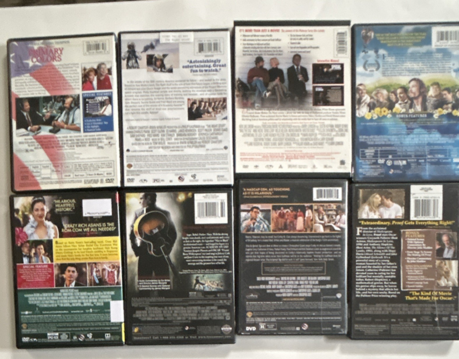 Warner Bros. Drama Comedy DVD Lot: Special Features, 8 total ex library