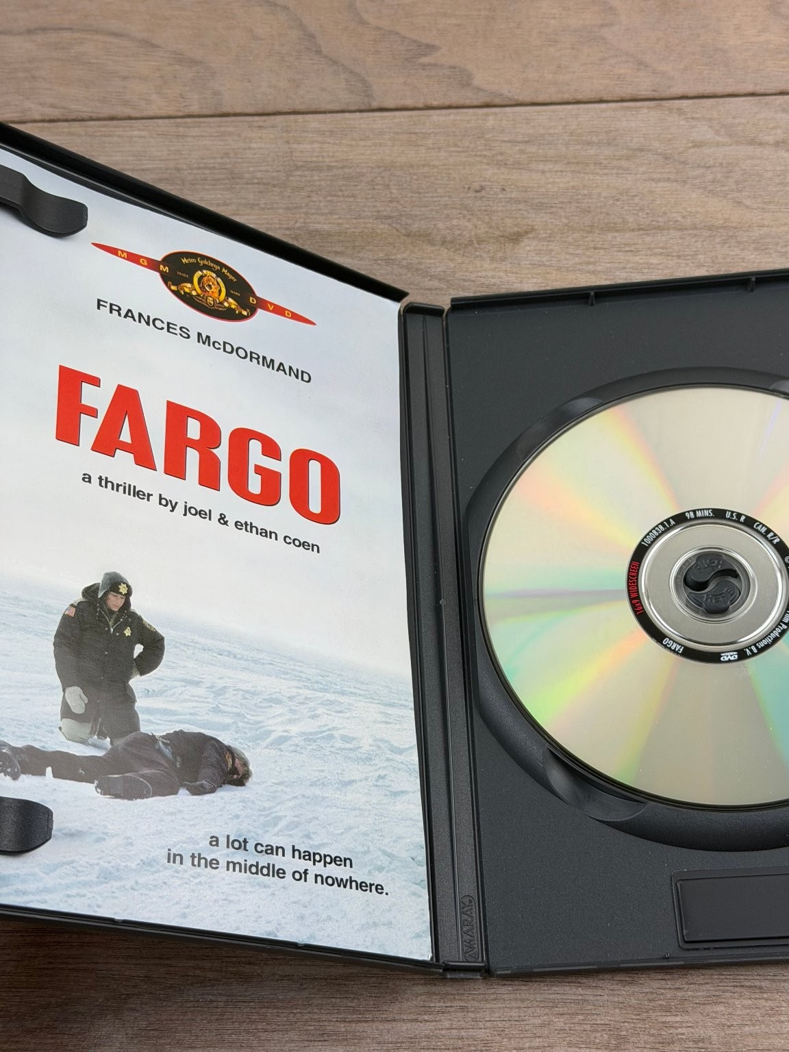 Fargo DVD 1996 Frances McDormand William H. Macy Joel Coen Thriller