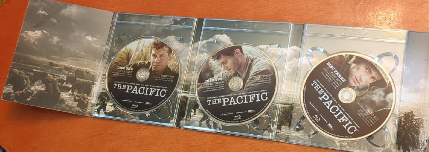 the pacific blu ray tin Tom Hanks Steven Spielberg Gary Goetzman HBO