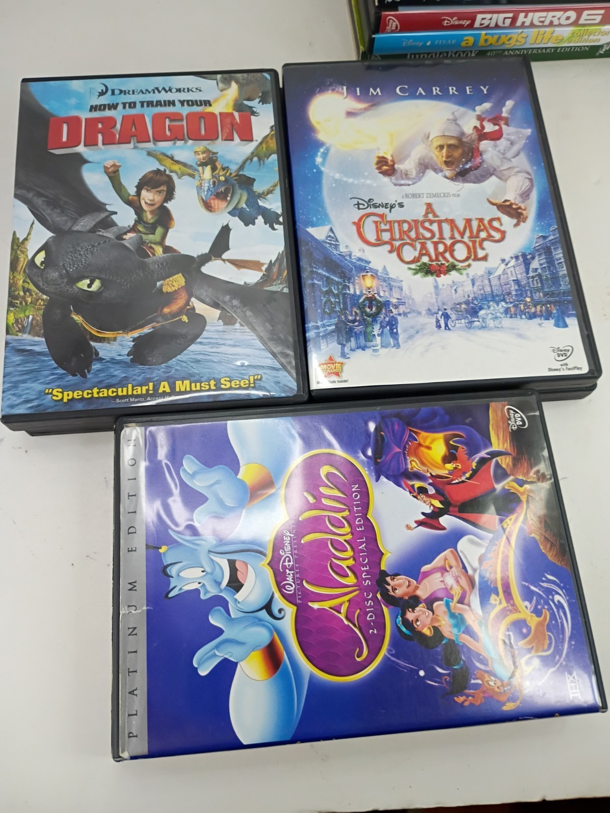 Lot Of Kids Disney DVDs Up Mulan Nemo Dragon Fantasia Lilo Pooh Tinkerbell Alice