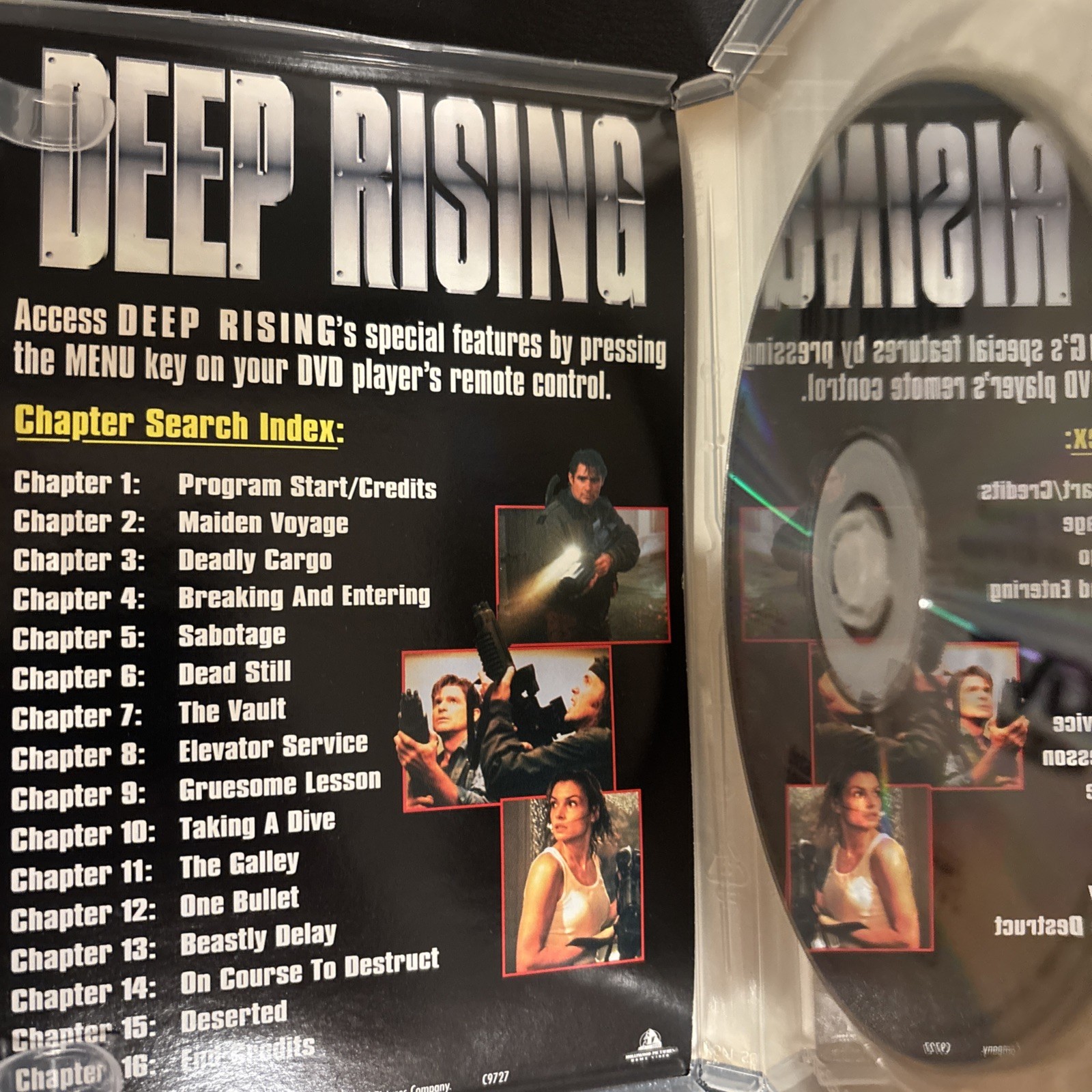 Deep Rising (DVD, 1998) Famke Janssen – Treat Williams w/ Insert RARE