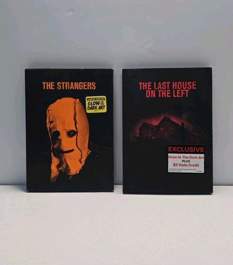Lot of 2 DVD with Glow In The Dark Slipcover The Strangers Last House on Left