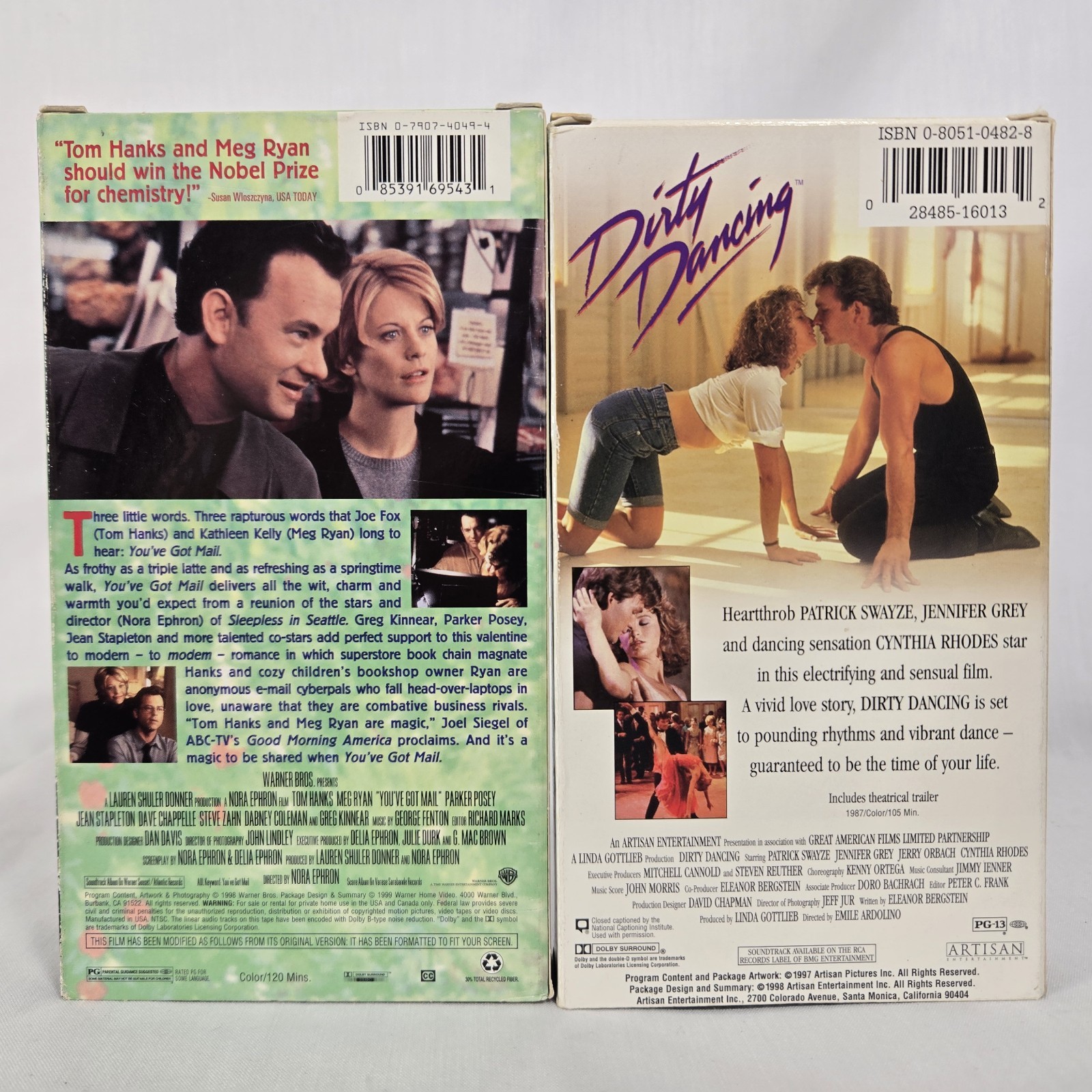 Romance VHS Lot 10 Dirty Dancing You’ve Got Mail Wedding Planner Sandra Bullock